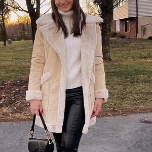 Hollister Women's Tan Teddy Jacket